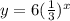 y= 6(\frac{1}{3})^x
