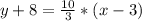 y+8=\frac{10}{3}*(x-3)