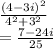 \frac{(4-3i)^2}{4^2+3^2} \\=\frac{7-24i}{25}