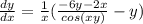 \frac{dy}{dx}=\frac{1}{x}(\frac{-6y-2x}{cos(xy)}-y)