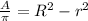 \frac{A}{ \pi} =R^2-r^2