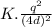K . \frac{q^{2} }{(4d)^2}
