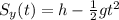 S_y(t)=h- \frac{1}{2} gt^2