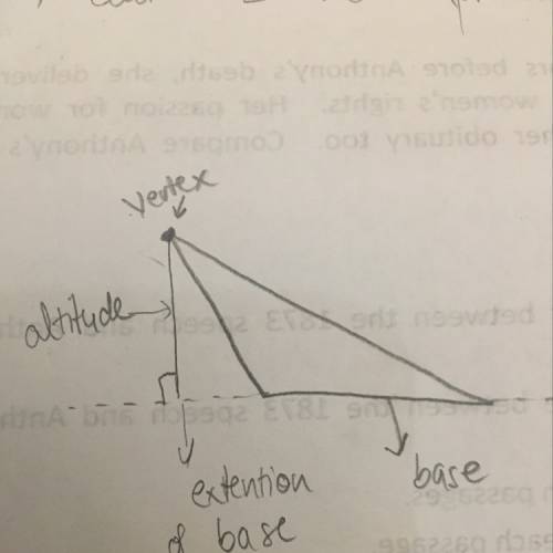 How do you find the altitude of an obtuse scalene triangle