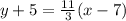 y+5 = \frac{11}{3}(x-7)