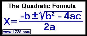 More solving quadratic equations:  the quadratic formula again, what we've all been waiting for. the