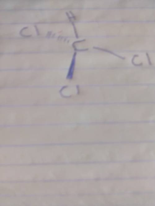 Chloroform, chcl3, was an early anesthetic. draw its structure