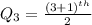 Q_3=\frac{(3+1)^{th}}{2}