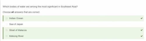 Which bodies of water are among the most significant in southeast asia