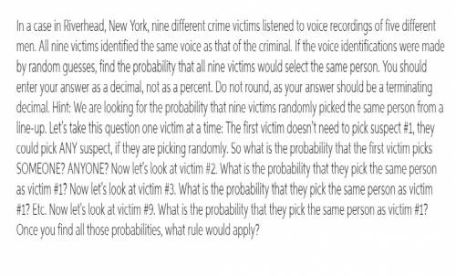 Acase in riverhead, new york, nine different crime victims listened to voice recordings of five diff