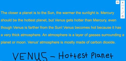 What is the hottest inner planet?  a. mars c. venus b. mercury