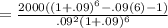 =\frac{2000((1+.09)^6-.09(6)-1)}{.09^2(1+.09)^6}