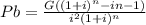 Pb=\frac{G((1+i)^n-in-1)}{i^2(1+i)^n}