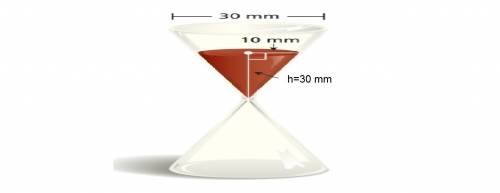 Item 14 sand is added to the timer below so that the height of the sand is 30 millimeters. you must