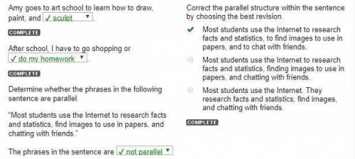 Correct the parallel structure within the sentence by choosing the best revision. most students use