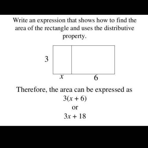 How do you use the distributive property to find the area