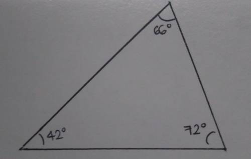 Draw a triangle that satisfies this condition:  the ratio of the interior angles is 7: 11: 12