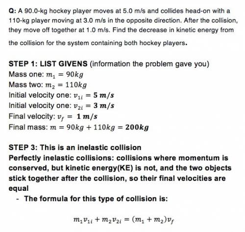 Lots of points and brainiest for first correct answer a 90.0-kg hockey player moves at 5.0 m/s and c
