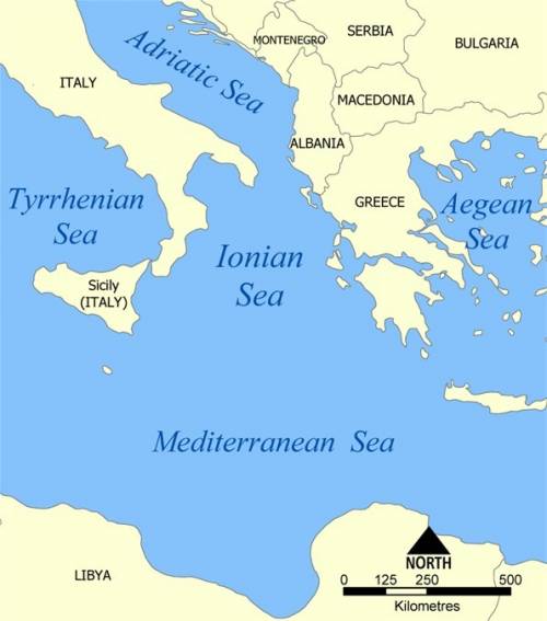 The lonian sea is an arm of the mediterranean sea between western greece and southern italy true or