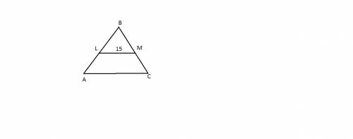 The midsegment of triangle abc is lm. what is the length of ac if lm is 15 inches long?
