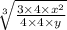 \sqrt[3]{\frac{3\times 4\times x^2}{4\times 4\times y}}