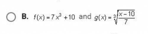 Which of the following pair of functions are inverses of each other?