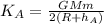 K_A=\frac{GMm}{2(R+h_A)}