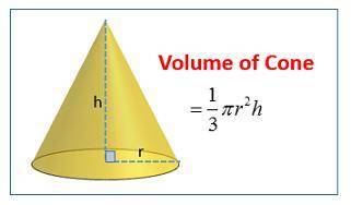 Ijust need  on shapes. find the volume of the cone, read the directions