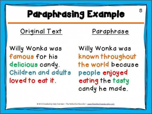 What are three qualities that summaries and paraphrases have in common?  both are concise and abbrev