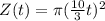 Z(t)=\pi (\frac{10}{3}t)^2