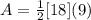 A=\frac{1}{2}[18](9)