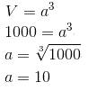 Acarton can hold 1000 unit cubes that measure 1 inch by 1 inch by 1 inch. describe the dimensions of