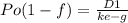 Po(1-f)=\frac{D1}{ke-g}
