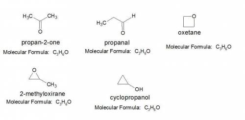 Acompound has the formula c3h6o. there are no carbon-carbon double bonds in the molecule give the po