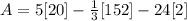 A=5[20]-\frac{1}{3}[152]-24[2]