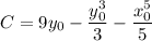 C = 9y_0 -\dfrac{y_0^3}{3}-\dfrac{x_0^5}{5}