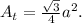 A_t = \frac{\sqrt{3}}{4}a^2 .