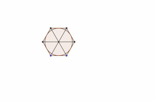 Acircle is inscribed in a regular hexagon with side length 10 feet. what is the area of the shaded r