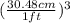 (\frac{30.48 cm}{1 ft})^{3}