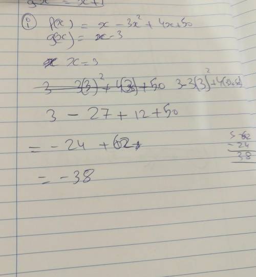 8. by remainder theorem find the remainder, when p(x) is divided by g(x), whereo p(x) = x-2 -4-1, 8(