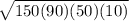 \sqrt{150(90)(50)(10)}