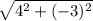 \sqrt{4^2+(-3)^2}