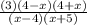 \frac{(3)(4-x)(4+x)}{(x-4)(x+5)}