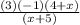 \frac{(3)(-1)(4+x)}{(x+5)}