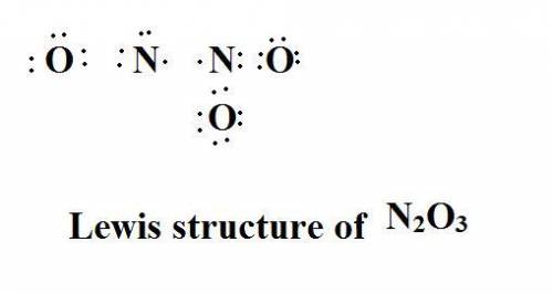 What is the lewis structure of n2o3?