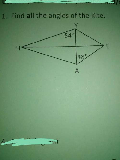 Can someone tell me the angles of this kite? i need angles h, y, e, and a.
