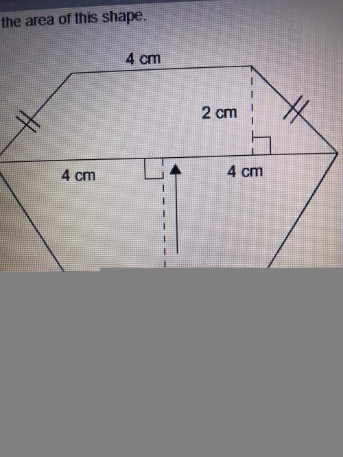 Find the area of this shape. the area of the shape is square centimeters.
