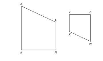 Will mark brainliest ! quadrilateral klmn is similar to quadrilateral wxyz. write a proportion that