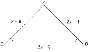 What is the length of side bc of the triangle? enter your answer in the box.