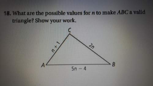 What are the possible values for n to make abc a valid triangle?